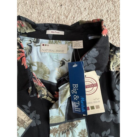 NWT Natural Issue 3X Big & Tall Hawaiian Shirt Men's XXXL Aloha Camp Button Up - Picture 2 of 6